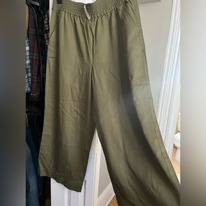 Madewell Green Wide Leg Pants